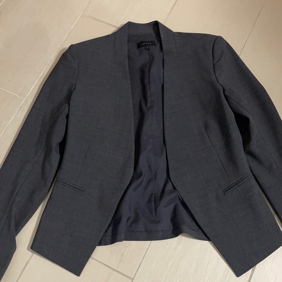 Theory open Blazer gray Size 4 - Picture 2 of 4